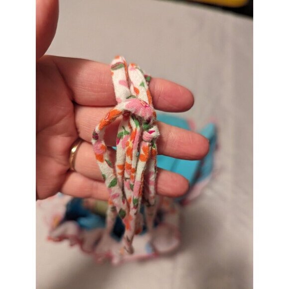 Twirls & Twigs Blue Tie String Strap Dress/ Top Birdhouse Clock Girls Size 6x - Picture 2 of 9